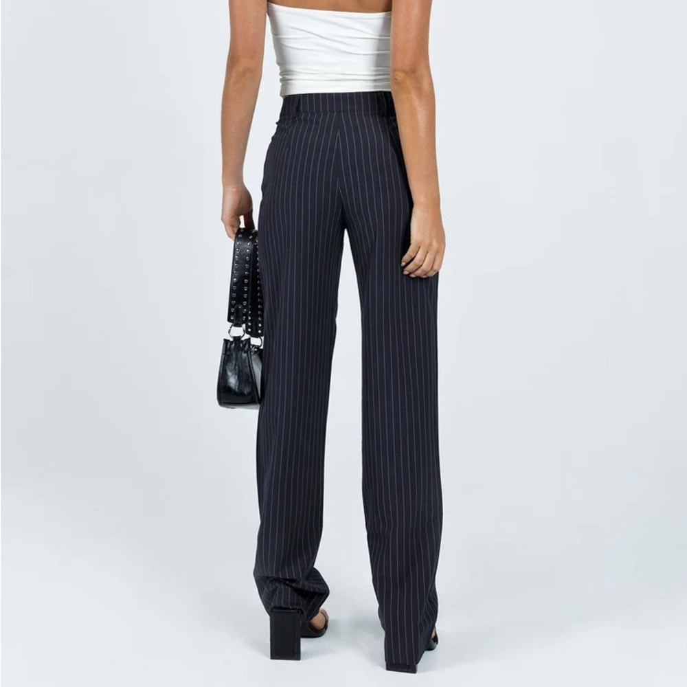 princess polly titius pants navy striped (nwt)